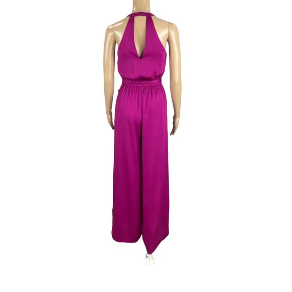 EXPRESS SLEEVELESS  SATIN JUMPSUIT - Picture 2 of 6